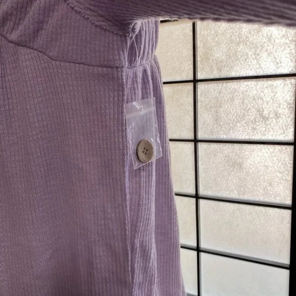 NWT Free People Waffle Knit Henley - Picture 4 of 6